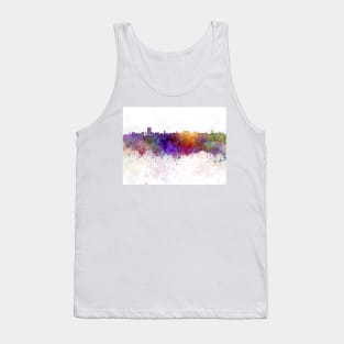 Ann Arbor skyline in watercolor background Tank Top